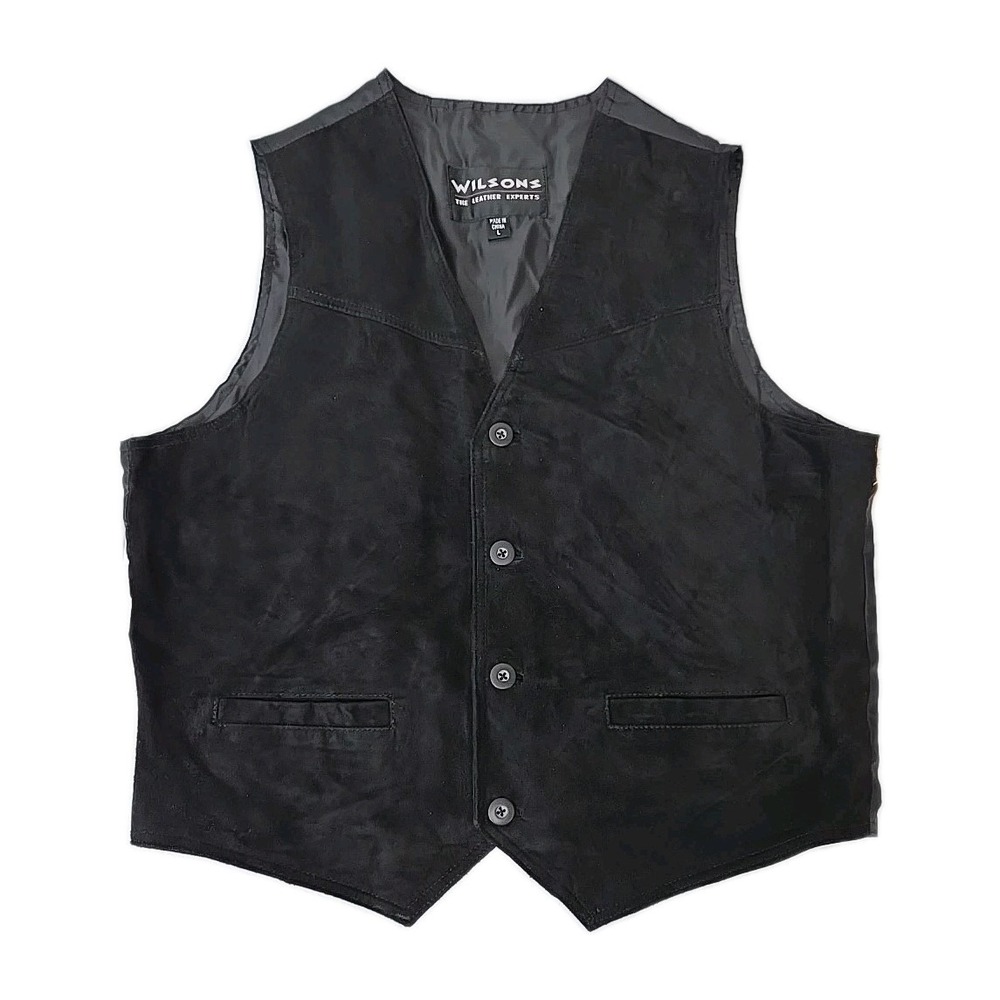 Wilson's Leather‎ Black Vest Size Large